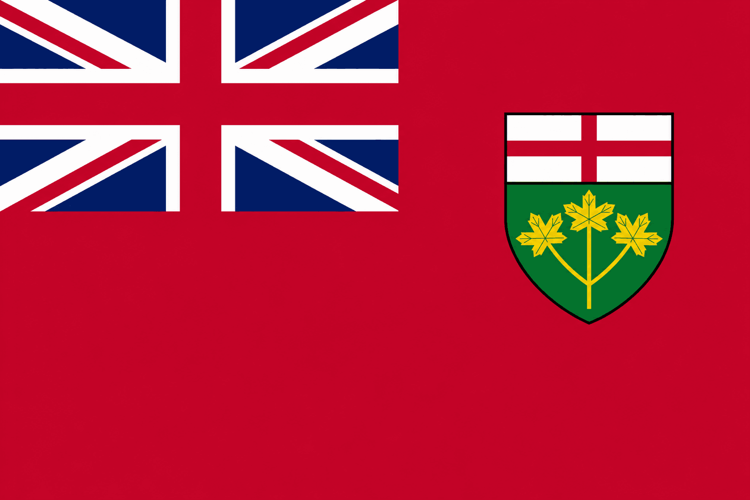 Ontario flag visual for ConstructionX service areas.