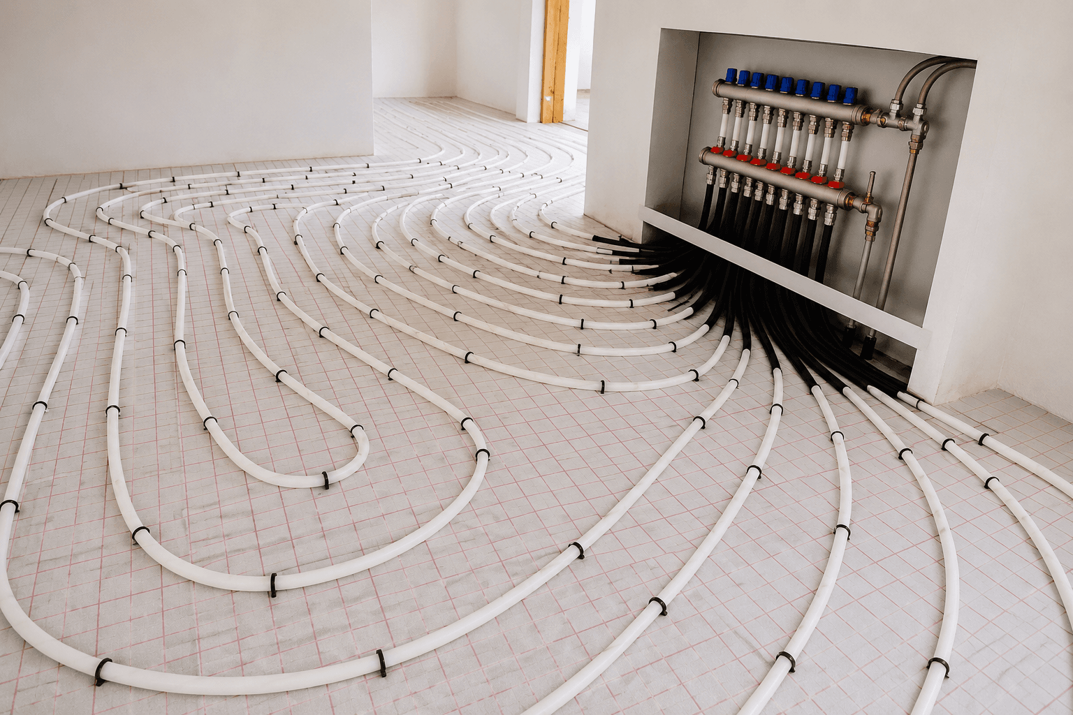ConstructionX radiant floor heating planning visual.
