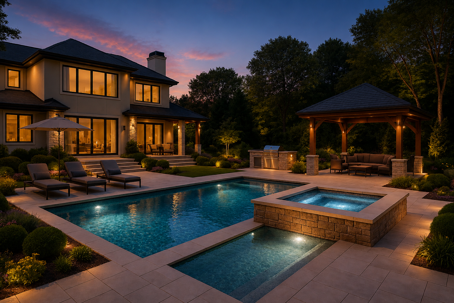 ConstructionX backyard entertainment space visual.