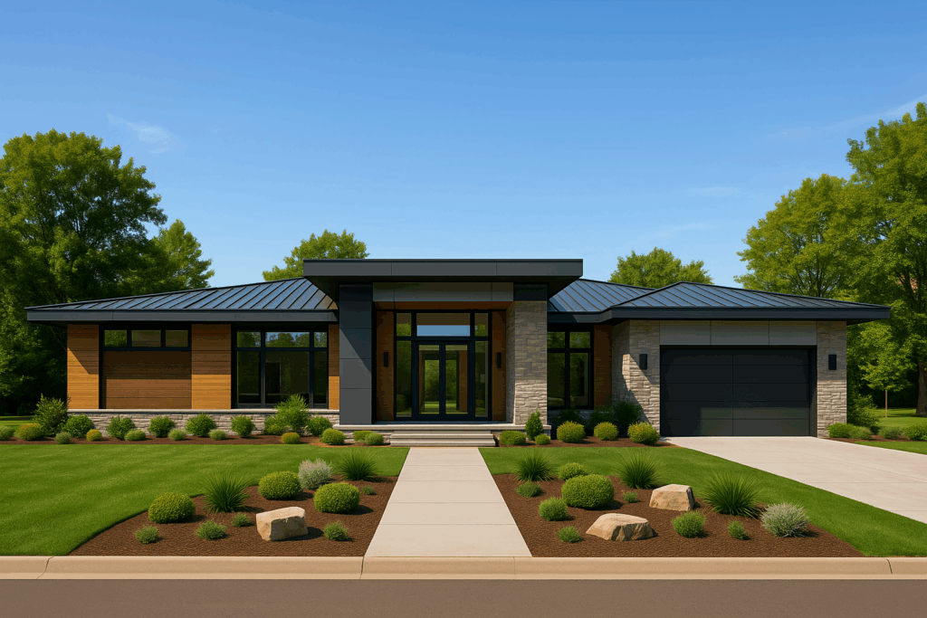 California-inspired contemporary custom home by Custom Home Builders in Edmonton, ConstructionX, featuring expansive glass, modern finishes, and luxury landscaping.