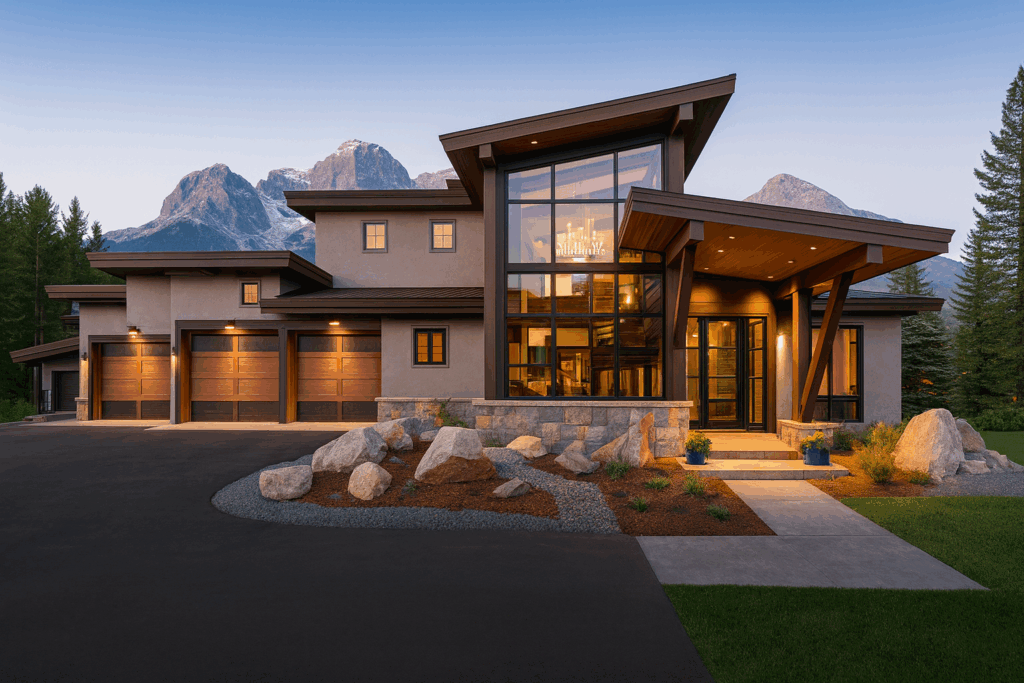 Contemporary mountain home in Alberta — Custom Home Builders in Alberta