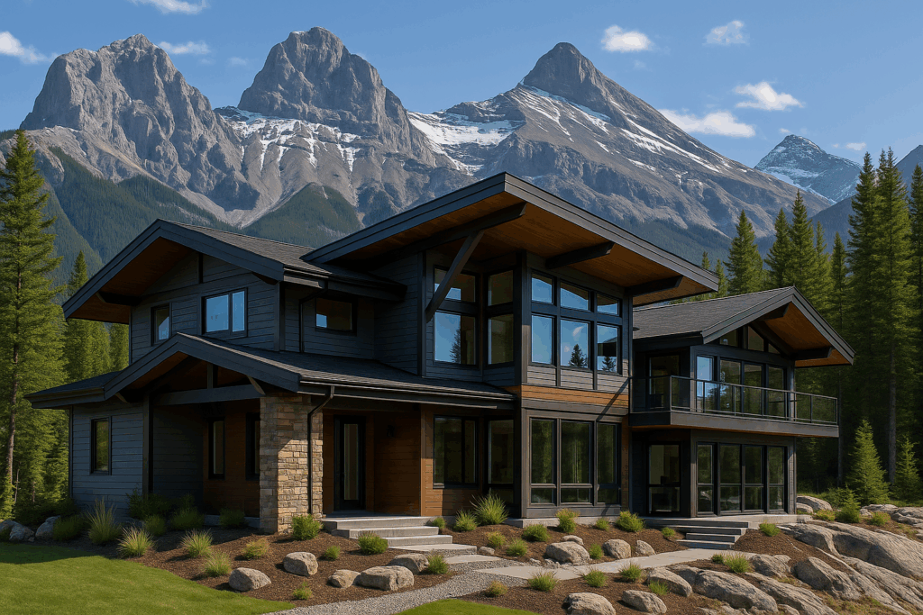 Custom mountain home in Alberta built by ConstructionX — luxury custom home builders in Alberta