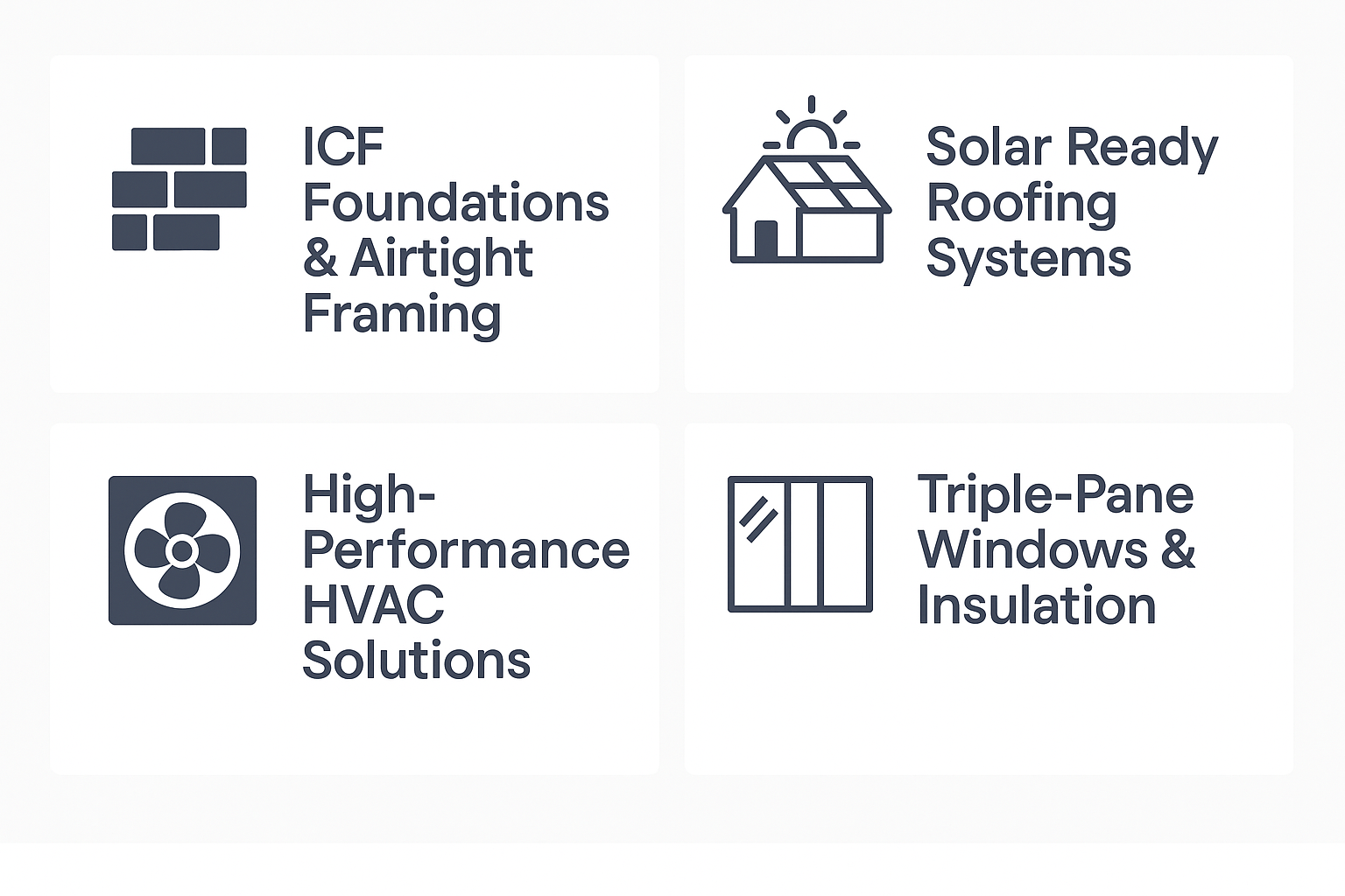 ConstructionX energy efficiency features — Custom Home Builders in Sylvan Lake